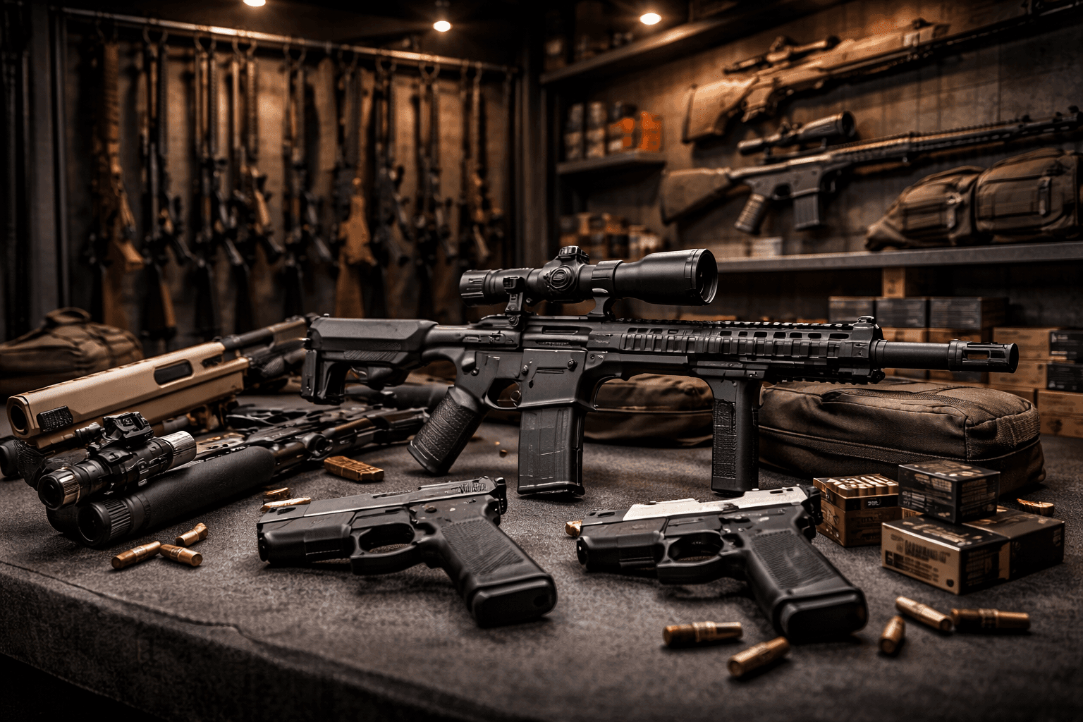 Inside GEM Gunsmithing — retail firearms and accessories on display