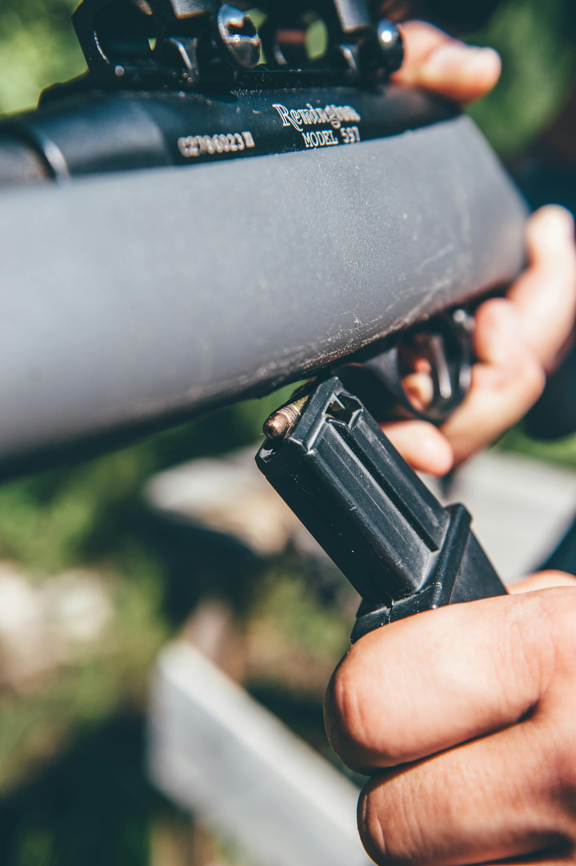 Inspection and function check on a rifle